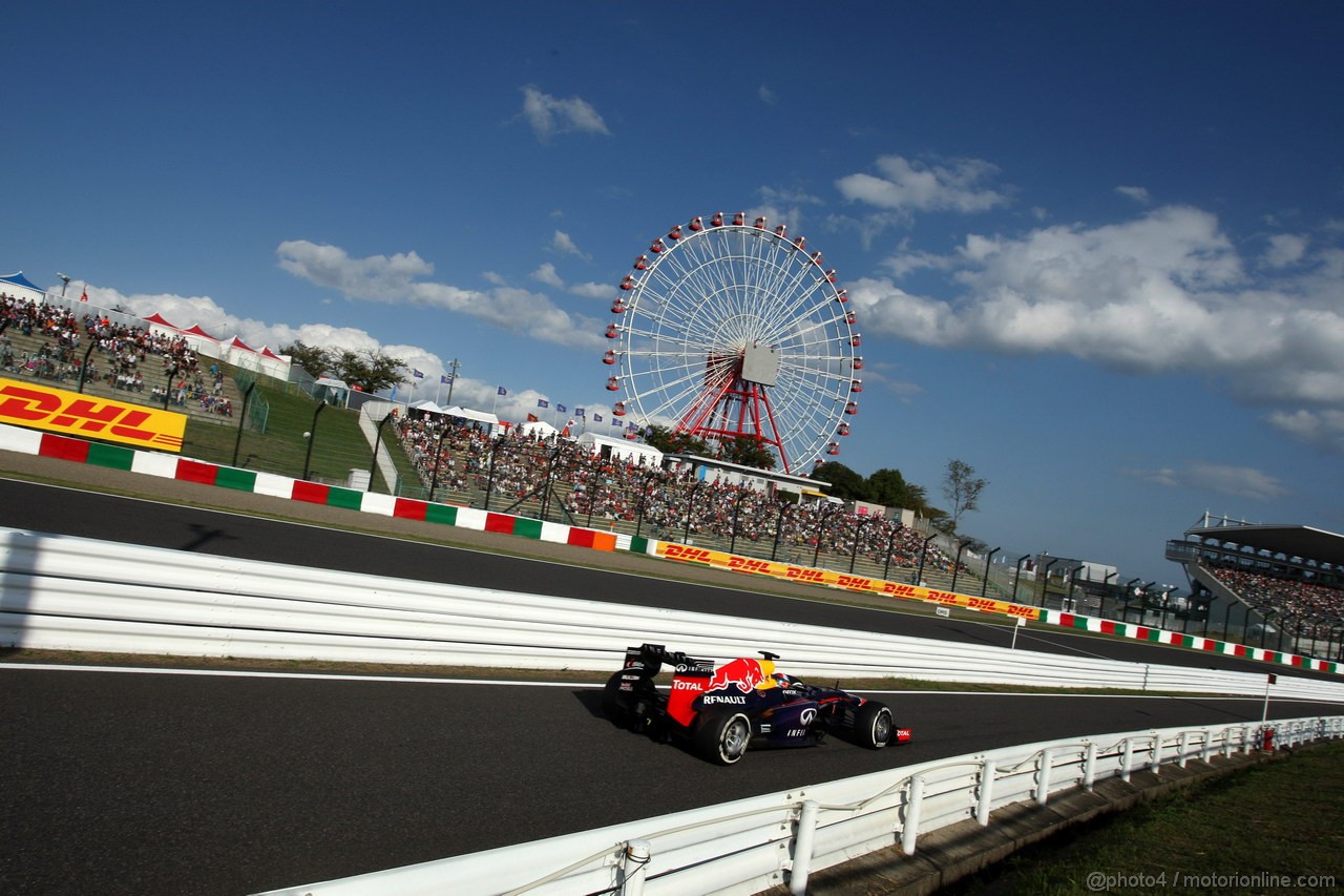 GP GIAPPONE, 12.10.2013- Qualifiche, Sebastian Vettel (GER) Red Bull Racing RB9 