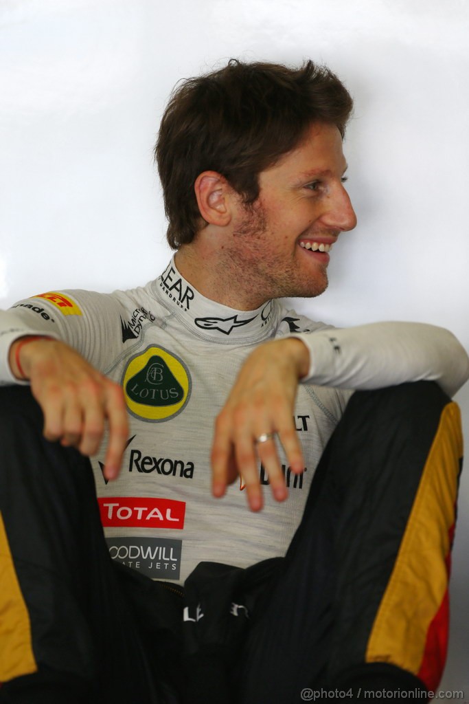 GP GIAPPONE, 11.10.2013- Prove Libere 1, Romain Grosjean (FRA) Lotus F1 Team E21 