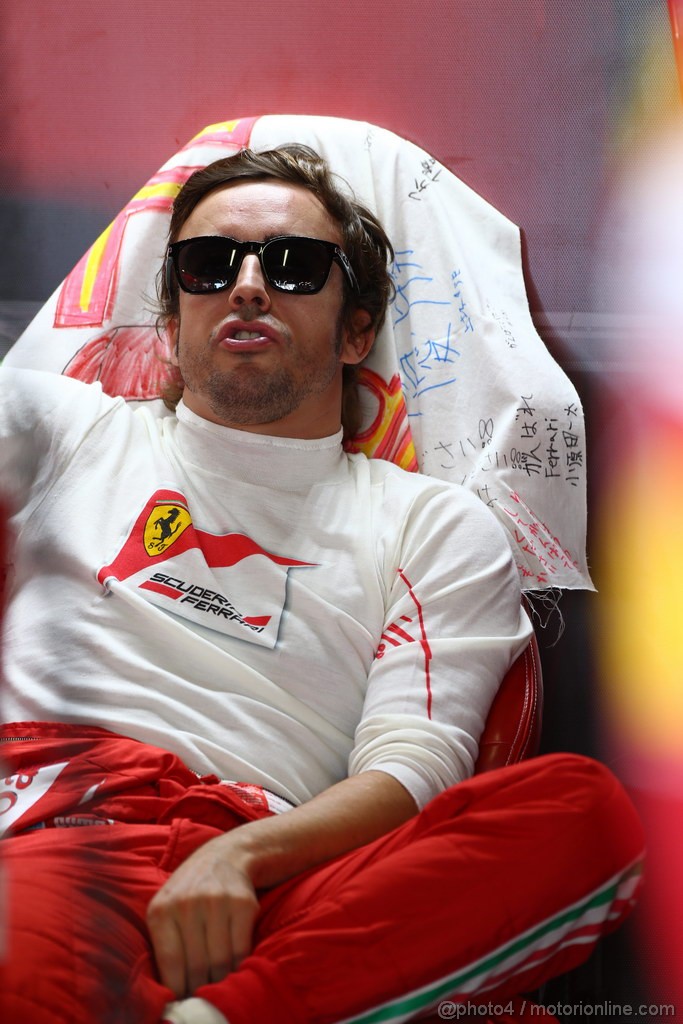 GP GIAPPONE, 11.10.2013- Prove Libere 1, Fernando Alonso (ESP) Ferrari F138 