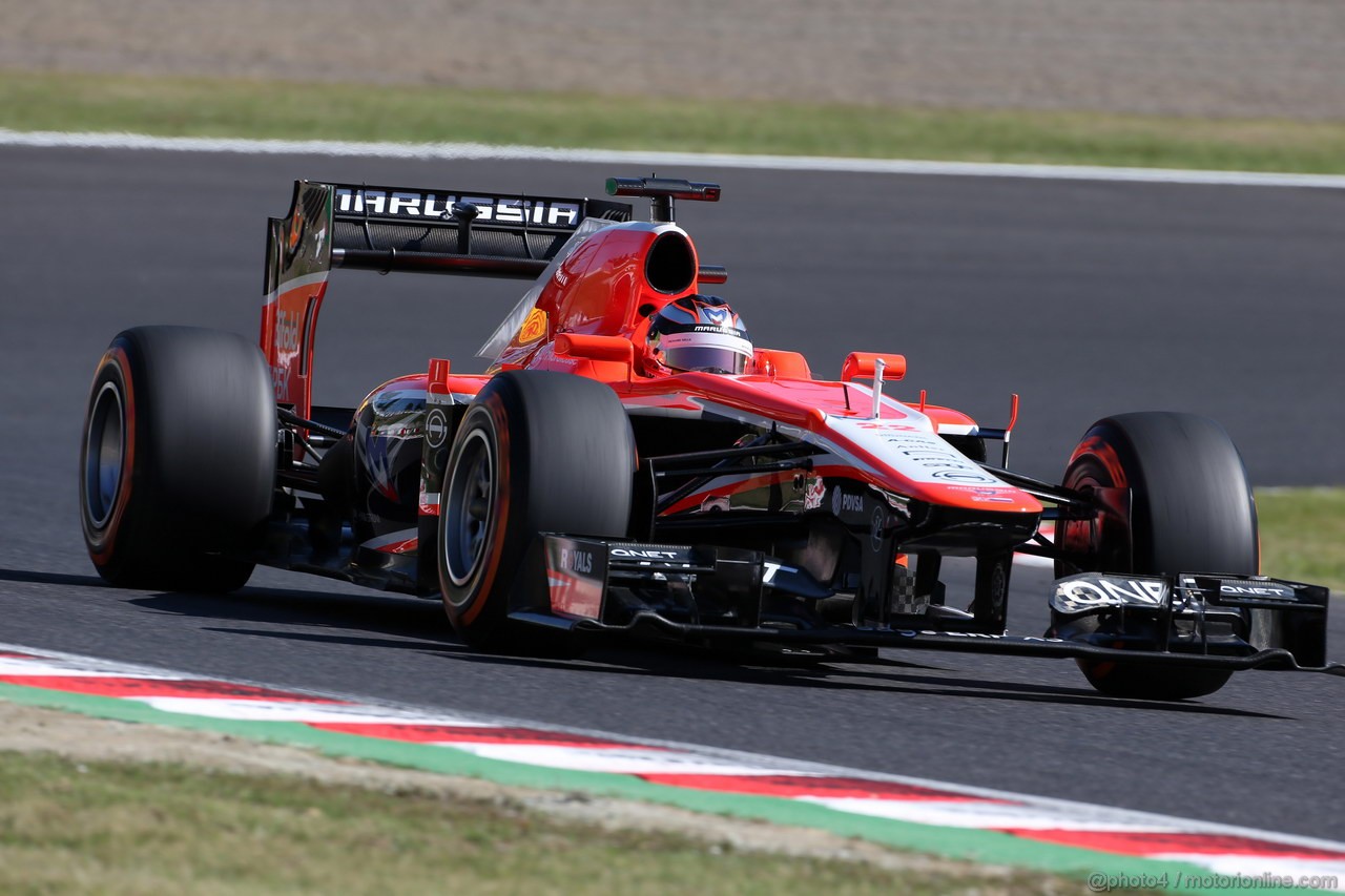 GP GIAPPONE, 11.10.2013- Prove Libere 1, Jules Bianchi (FRA) Marussia F1 Team MR02 