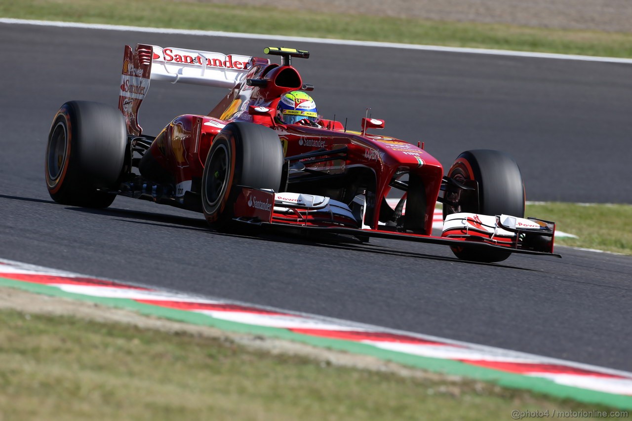 GP GIAPPONE, 11.10.2013- Prove Libere 1, Felipe Massa (BRA) Ferrari F138 