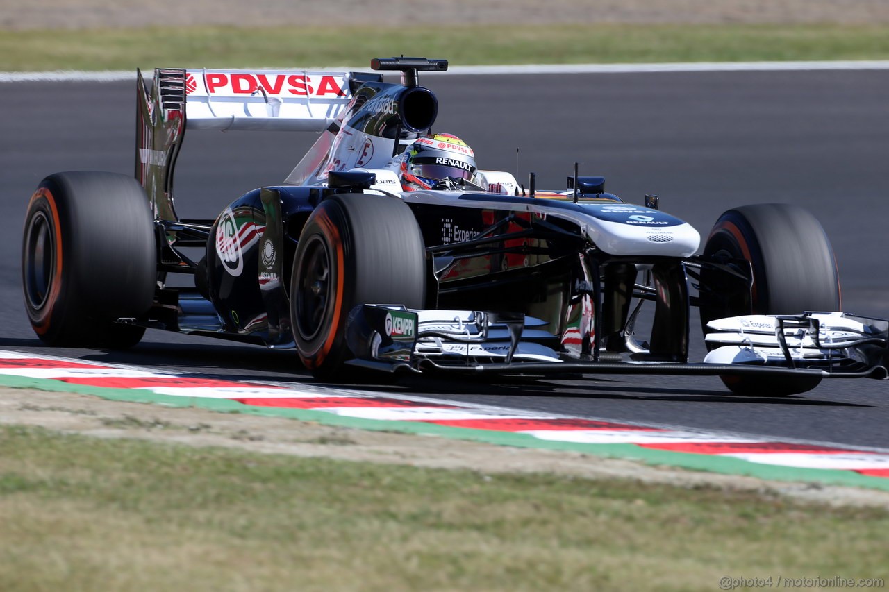 GP GIAPPONE, 11.10.2013- Prove Libere 1, Pastor Maldonado (VEN) Williams F1 Team FW35