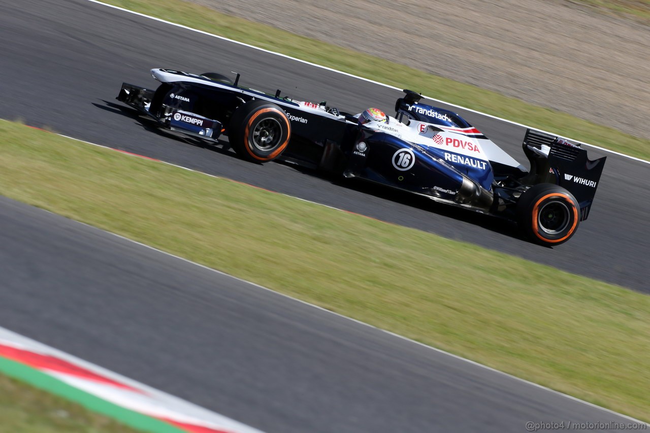 GP GIAPPONE, 11.10.2013- Prove Libere 1, Pastor Maldonado (VEN) Williams F1 Team FW35 