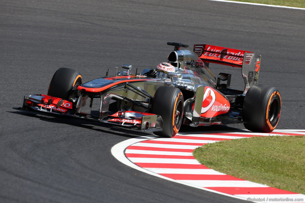GP GIAPPONE, 11.10.2013- Prove Libere 1, Jenson Button (GBR) McLaren Mercedes MP4-28 
