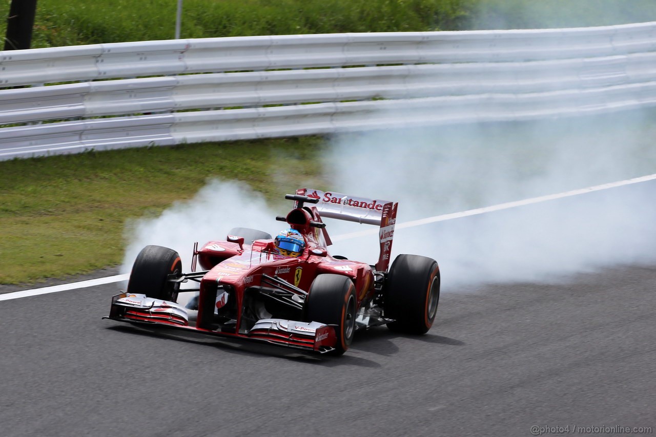 GP GIAPPONE, 11.10.2013- Prove Libere 1, Fernando Alonso (ESP) Ferrari F138 