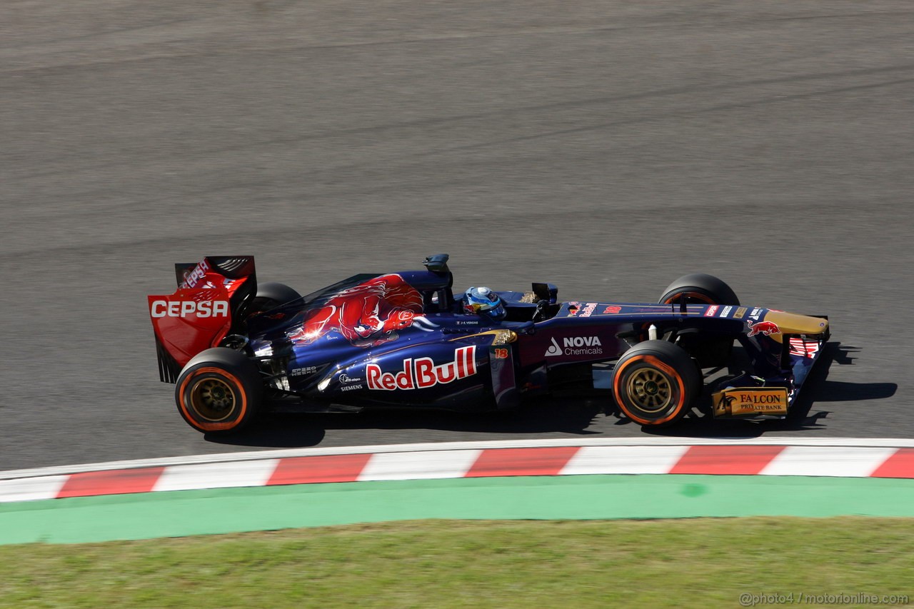GP GIAPPONE, 11.10.2013- Prove Libere 1, Jean-Eric Vergne (FRA) Scuderia Toro Rosso STR8 