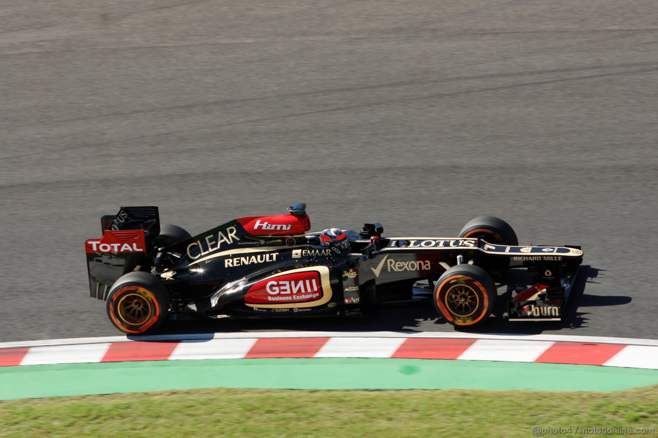 GP GIAPPONE, 11.10.2013- Prove Libere 1, Kimi Raikkonen (FIN) Lotus F1 Team E21 