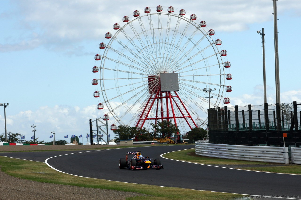 GP GIAPPONE, 11.10.2013- Prove Libere 1, Sebastian Vettel (GER) Red Bull Racing RB9 