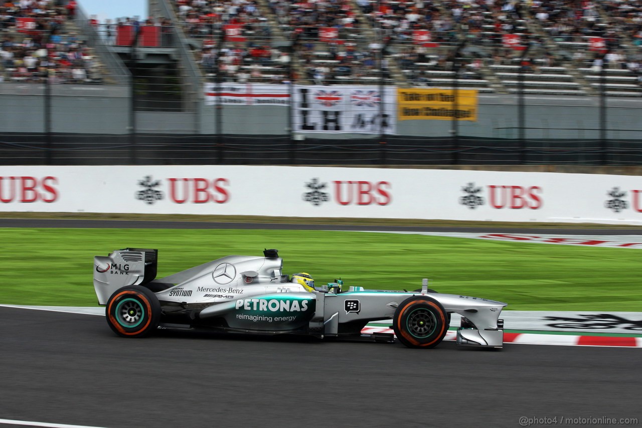 GP GIAPPONE, 11.10.2013- Prove Libere 1, Nico Rosberg (GER) Mercedes AMG F1 W04 