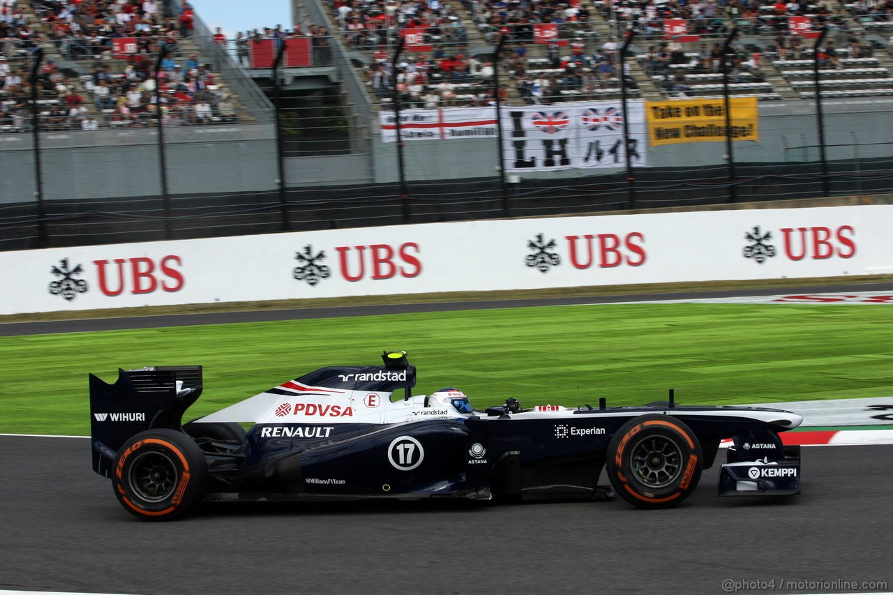 GP GIAPPONE, 11.10.2013- Prove Libere 1, Valtteri Bottas (FIN), Williams F1 Team FW35 