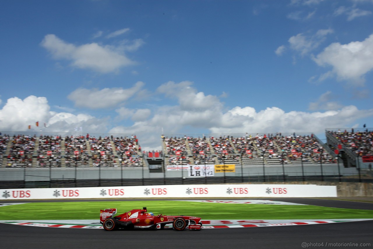 GP GIAPPONE, 11.10.2013- Prove Libere 1, Fernando Alonso (ESP) Ferrari F138 