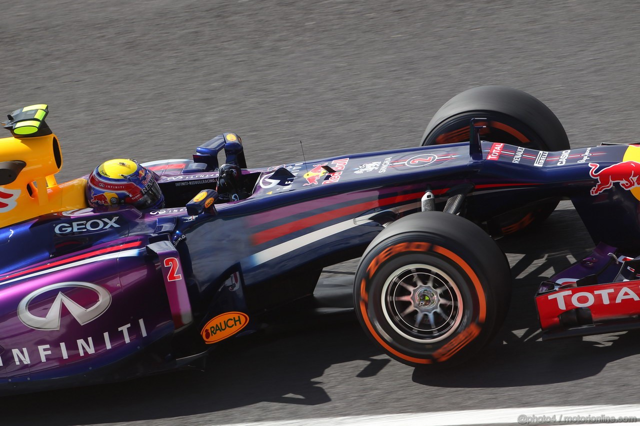 GP GIAPPONE, 11.10.2013- Prove Libere 1, Mark Webber (AUS) Red Bull Racing RB9 