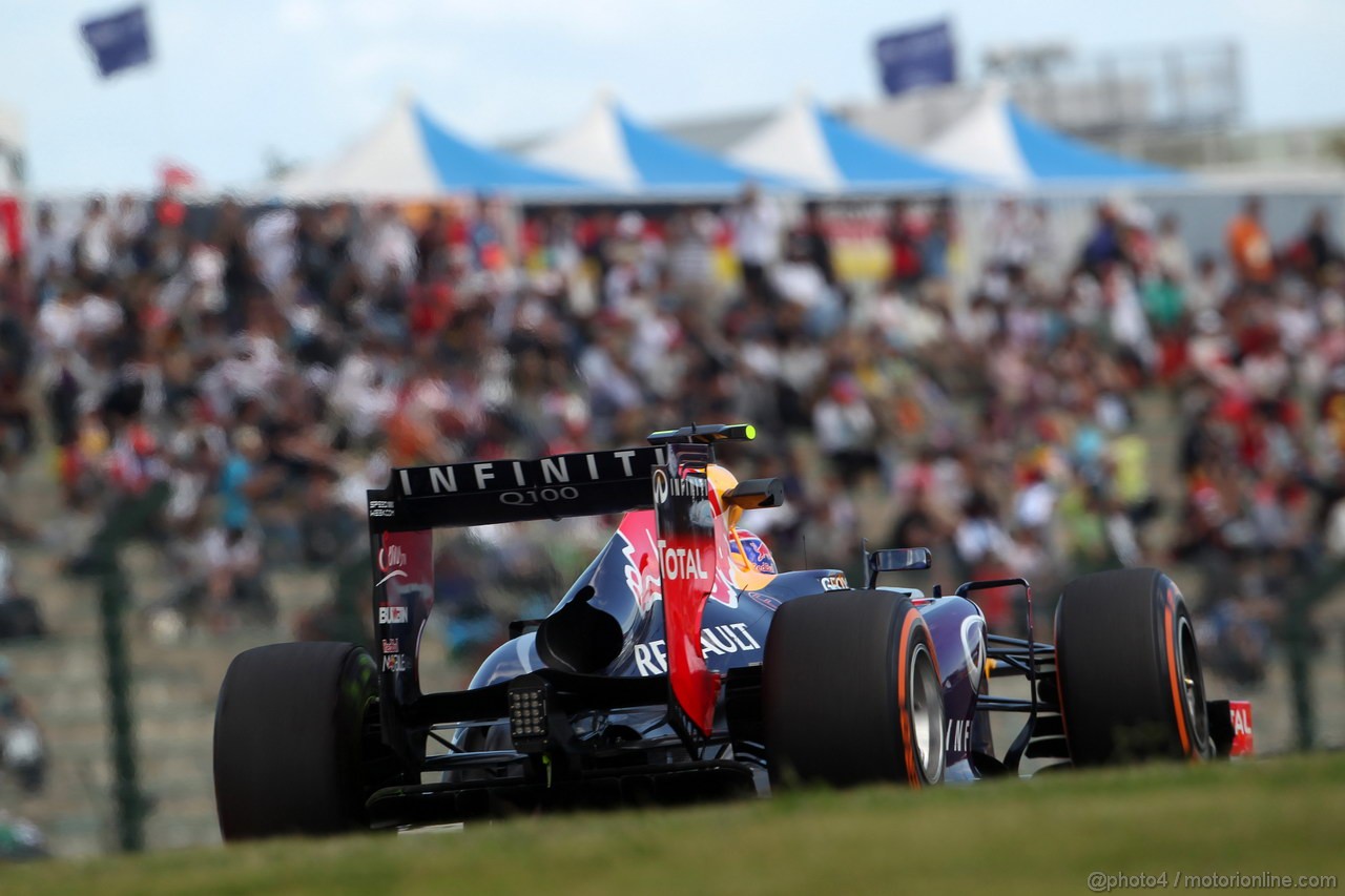 GP GIAPPONE, 11.10.2013- Prove Libere 1, Mark Webber (AUS) Red Bull Racing RB9 