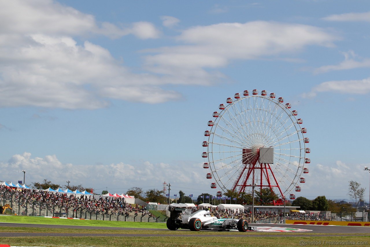GP GIAPPONE, 11.10.2013- Prove Libere 1, Lewis Hamilton (GBR) Mercedes AMG F1 W04 