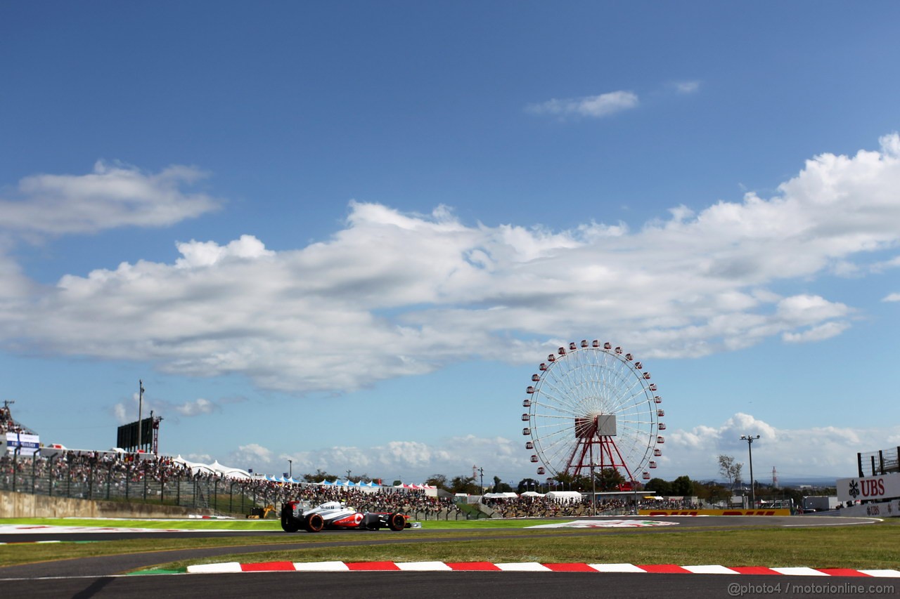 GP GIAPPONE, 11.10.2013- Prove Libere 1, Lewis Hamilton (GBR) Mercedes AMG F1 W04 