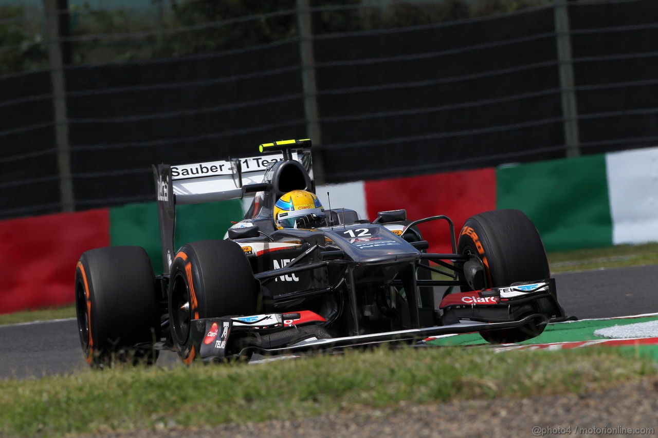 GP GIAPPONE, 11.10.2013- Prove Libere 1, Esteban Gutierrez (MEX), Sauber F1 Team C32 