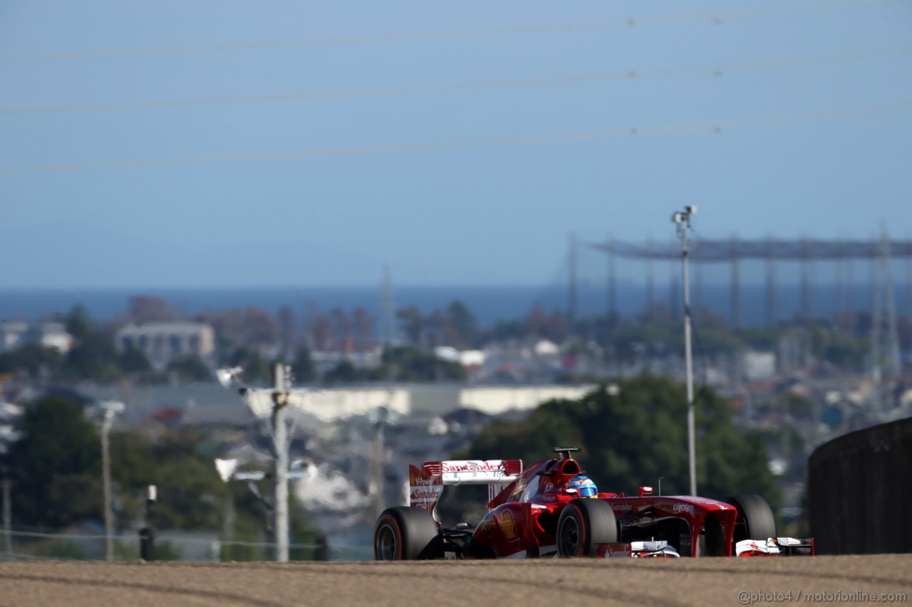 GP GIAPPONE, 11.10.2013- Prove Libere 2, Fernando Alonso (ESP) Ferrari F138 