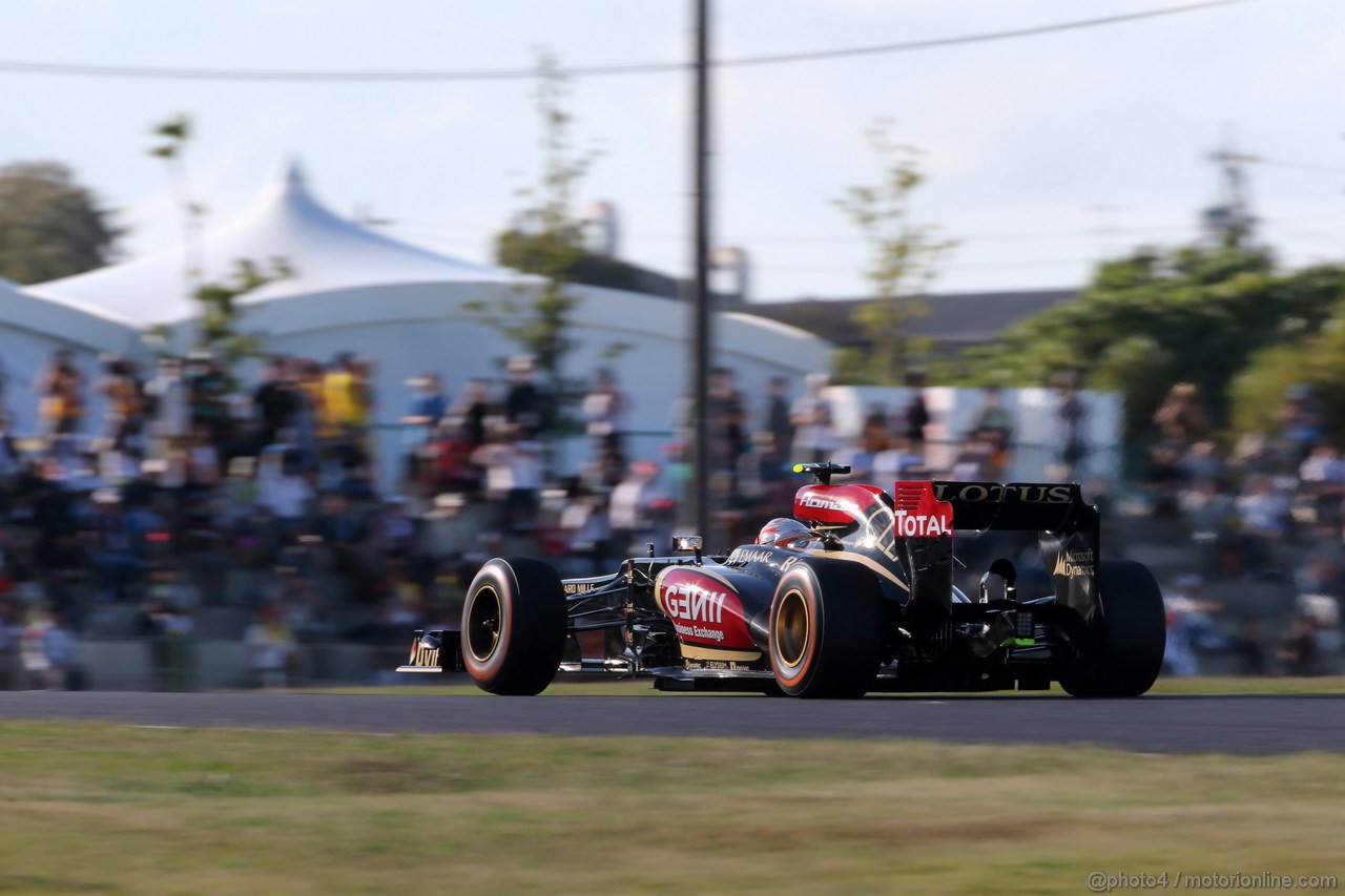 GP GIAPPONE, 11.10.2013- Prove Libere 2, Romain Grosjean (FRA) Lotus F1 Team E21 