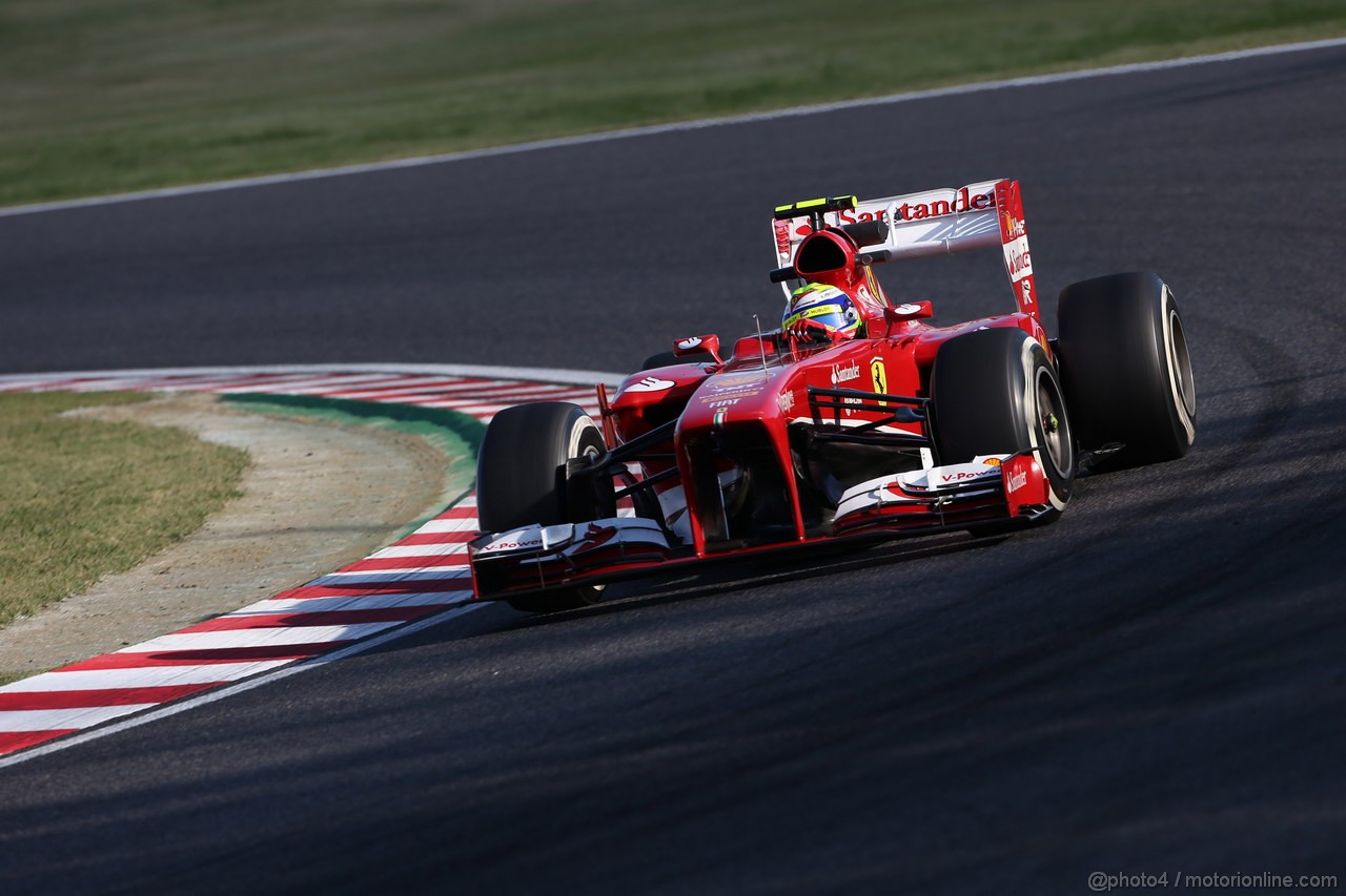 GP GIAPPONE, 11.10.2013- Prove Libere 2, Felipe Massa (BRA) Ferrari F138 