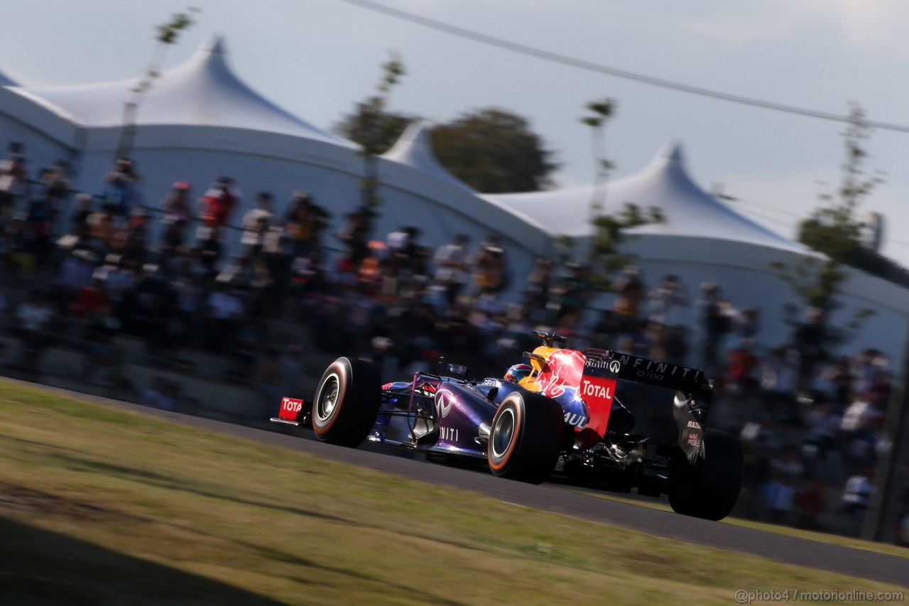 GP GIAPPONE, 11.10.2013- Prove Libere 2, Sebastian Vettel (GER) Red Bull Racing RB9 