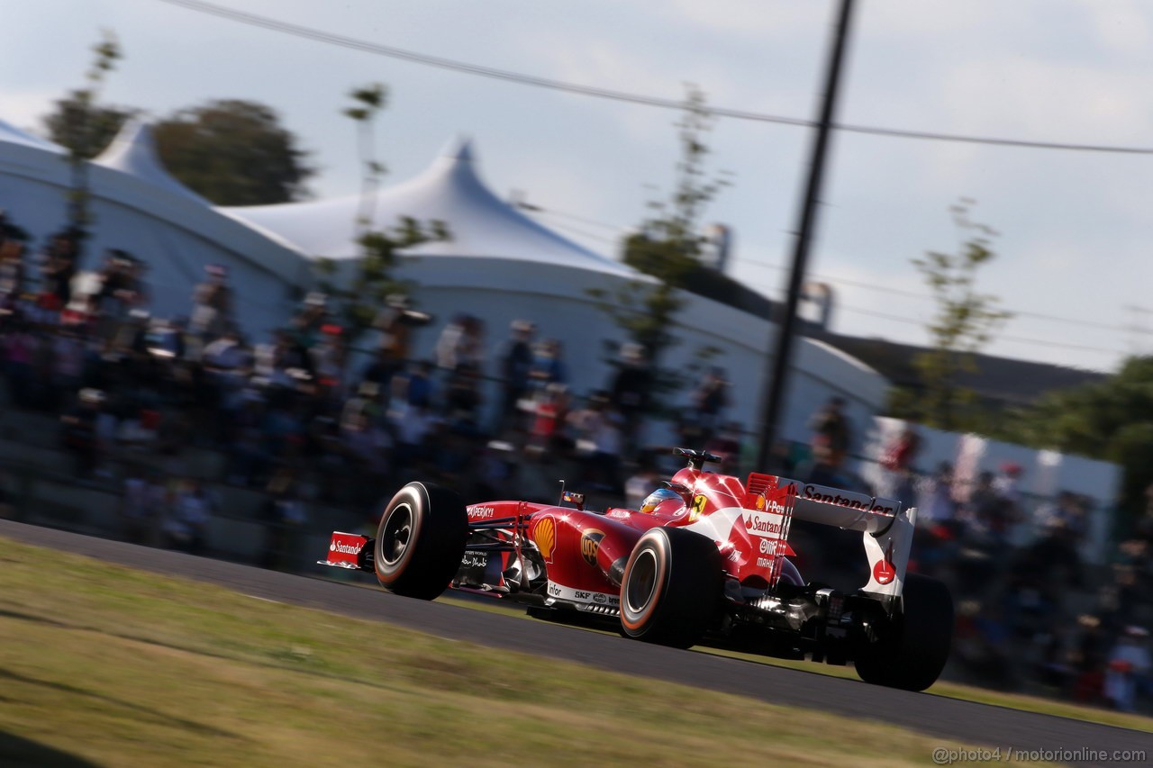 GP GIAPPONE, 11.10.2013- Prove Libere 2, Fernando Alonso (ESP) Ferrari F138 