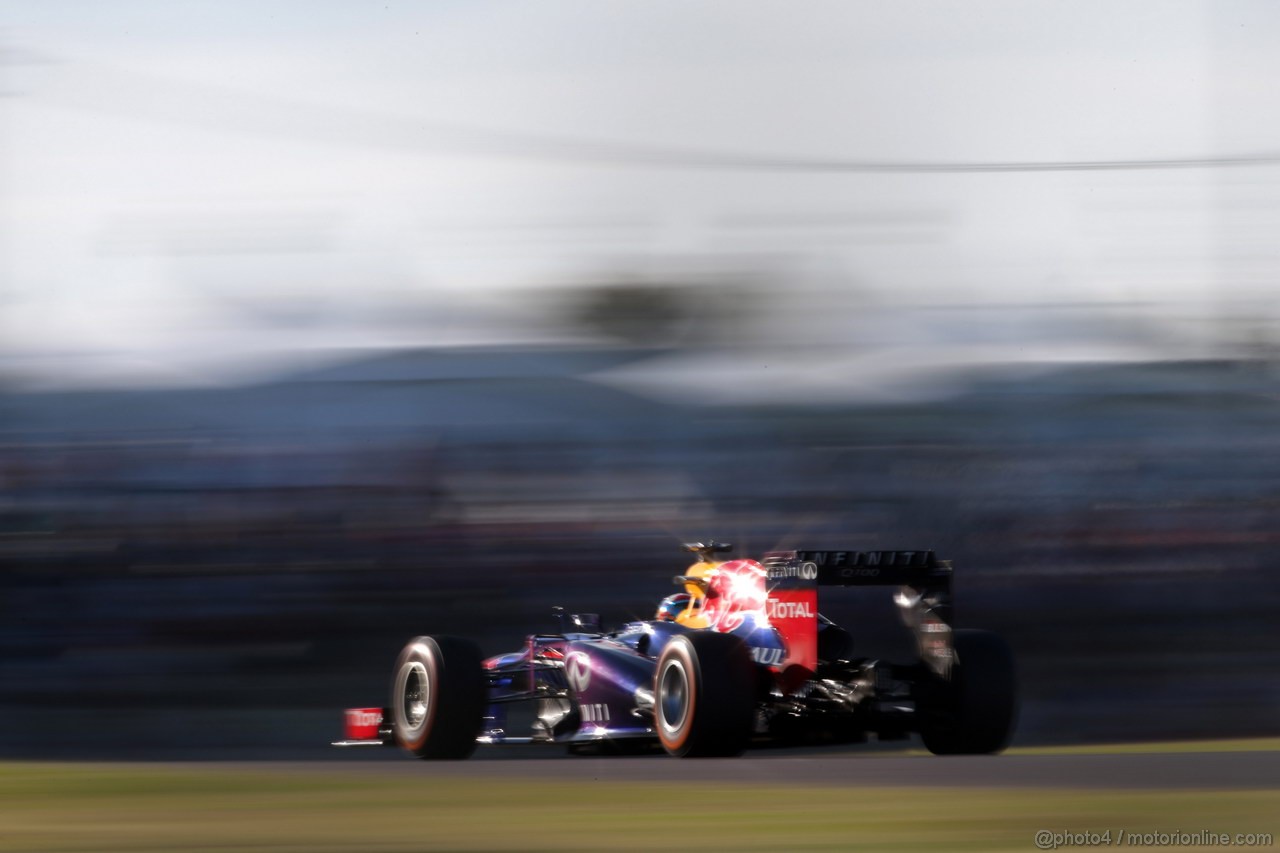 GP GIAPPONE, 11.10.2013- Prove Libere 2, Mark Webber (AUS) Red Bull Racing RB9 