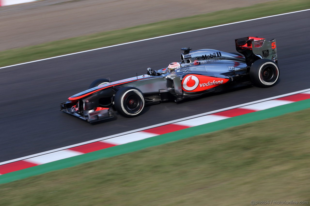 GP GIAPPONE, 11.10.2013- Prove Libere 2, Jenson Button (GBR) McLaren Mercedes MP4-28 