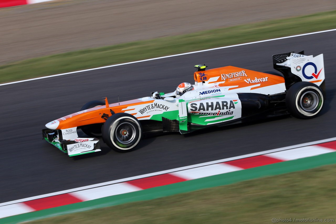 GP GIAPPONE, 11.10.2013- Prove Libere 2, Adrian Sutil (GER), Sahara Force India F1 Team VJM06 