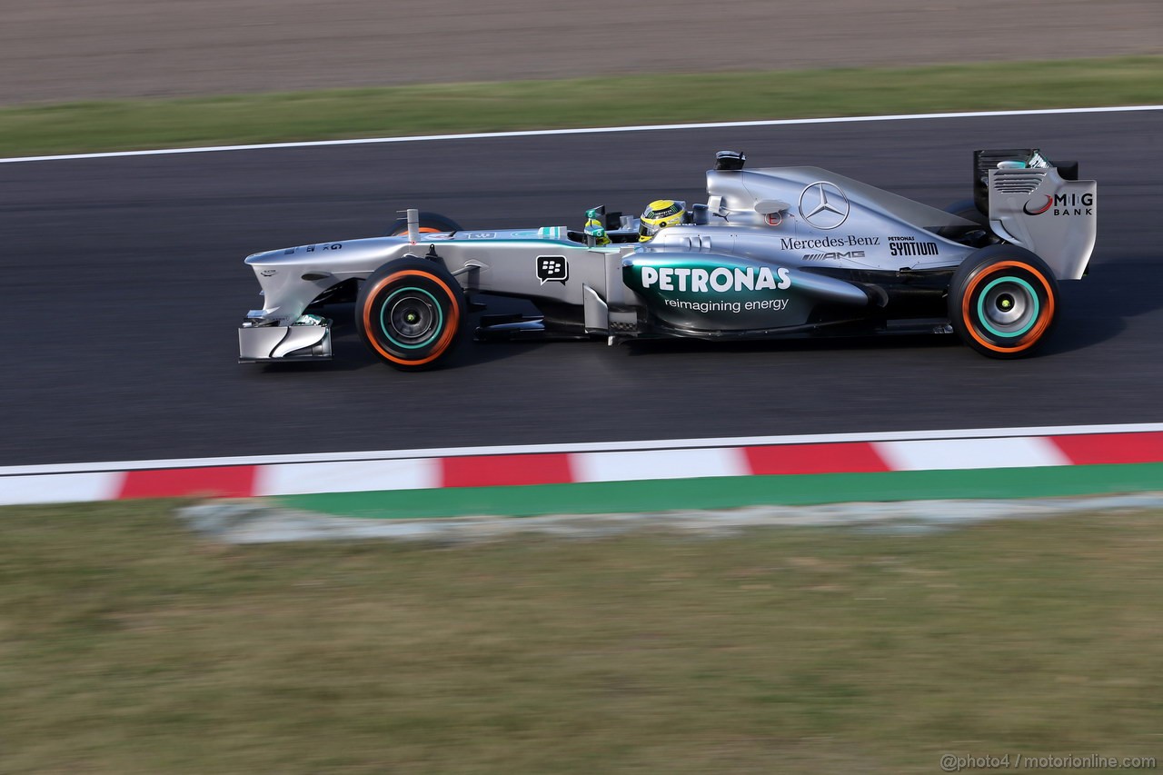 GP GIAPPONE, 11.10.2013- Prove Libere 2, Nico Rosberg (GER) Mercedes AMG F1 W04 