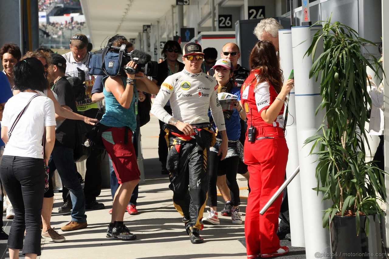 GP GIAPPONE, 11.10.2013- Prove Libere 2, Kimi Raikkonen (FIN) Lotus F1 Team E21 