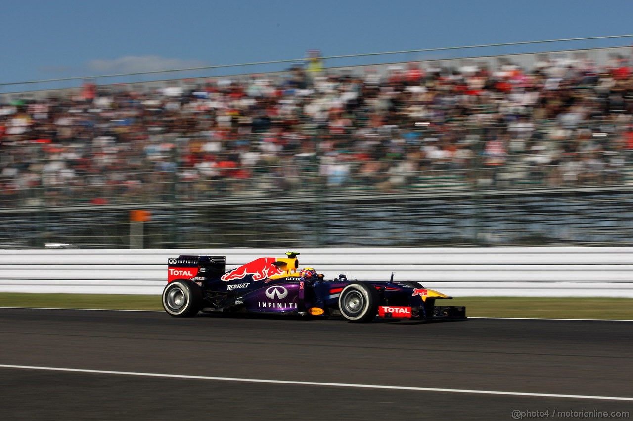 GP GIAPPONE, 11.10.2013- Prove Libere 2, Mark Webber (AUS) Red Bull Racing RB9 