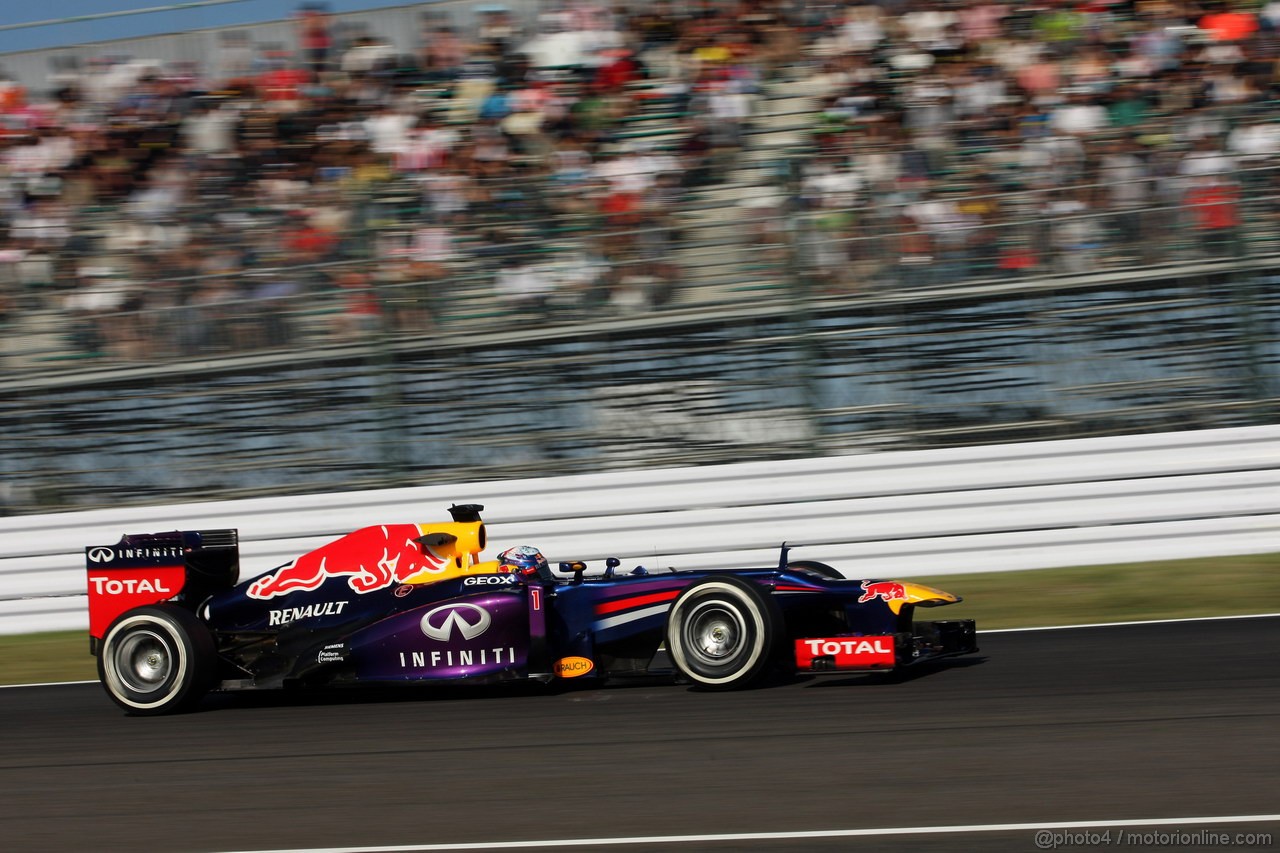 GP GIAPPONE, 11.10.2013- Prove Libere 2, Sebastian Vettel (GER) Red Bull Racing RB9 