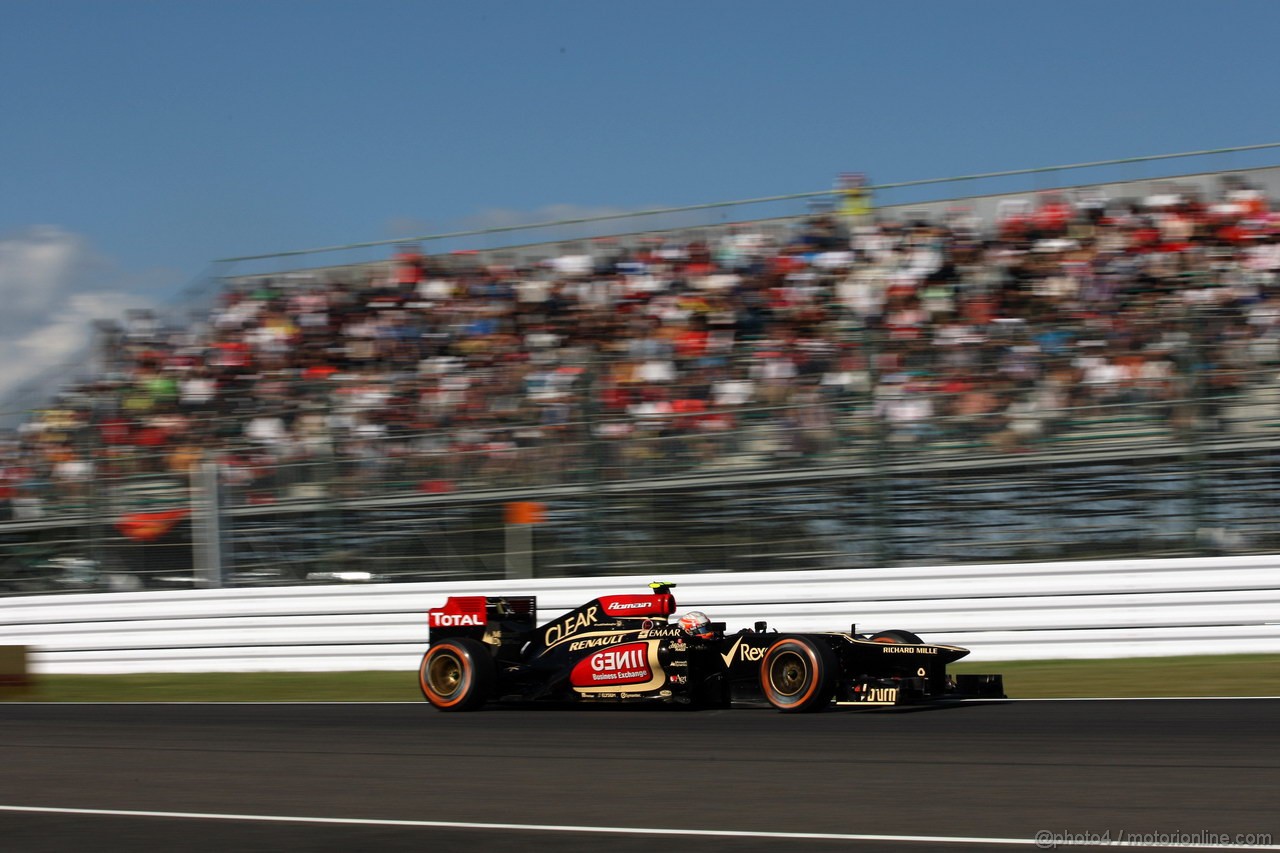 GP GIAPPONE, 11.10.2013- Prove Libere 2, Romain Grosjean (FRA) Lotus F1 Team E21 