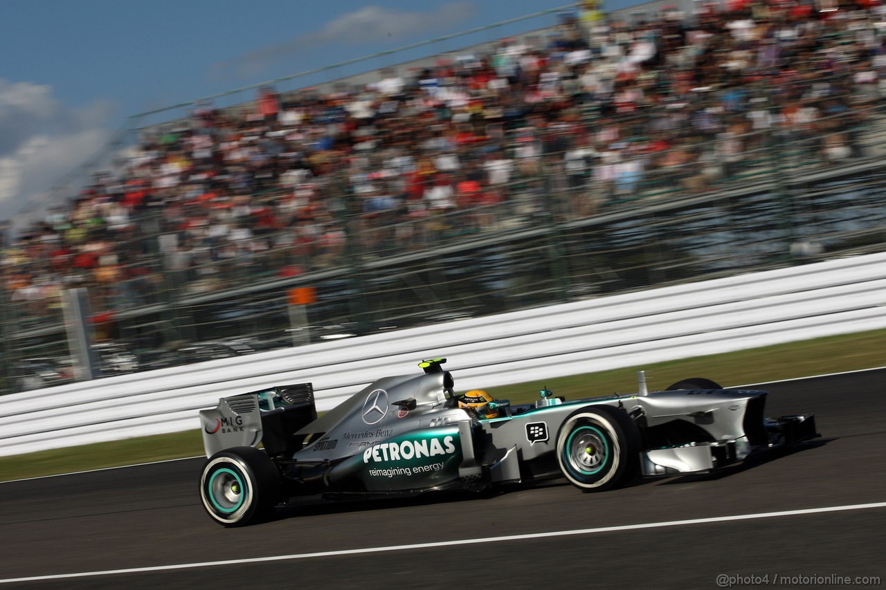 GP GIAPPONE, 11.10.2013- Prove Libere 2, Lewis Hamilton (GBR) Mercedes AMG F1 W04 