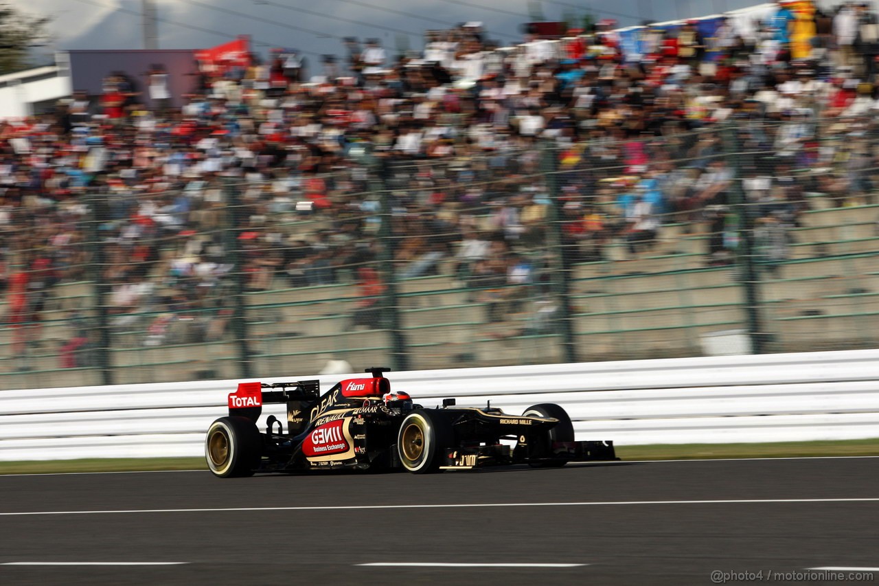GP GIAPPONE, 11.10.2013- Prove Libere 2, Kimi Raikkonen (FIN) Lotus F1 Team E21 