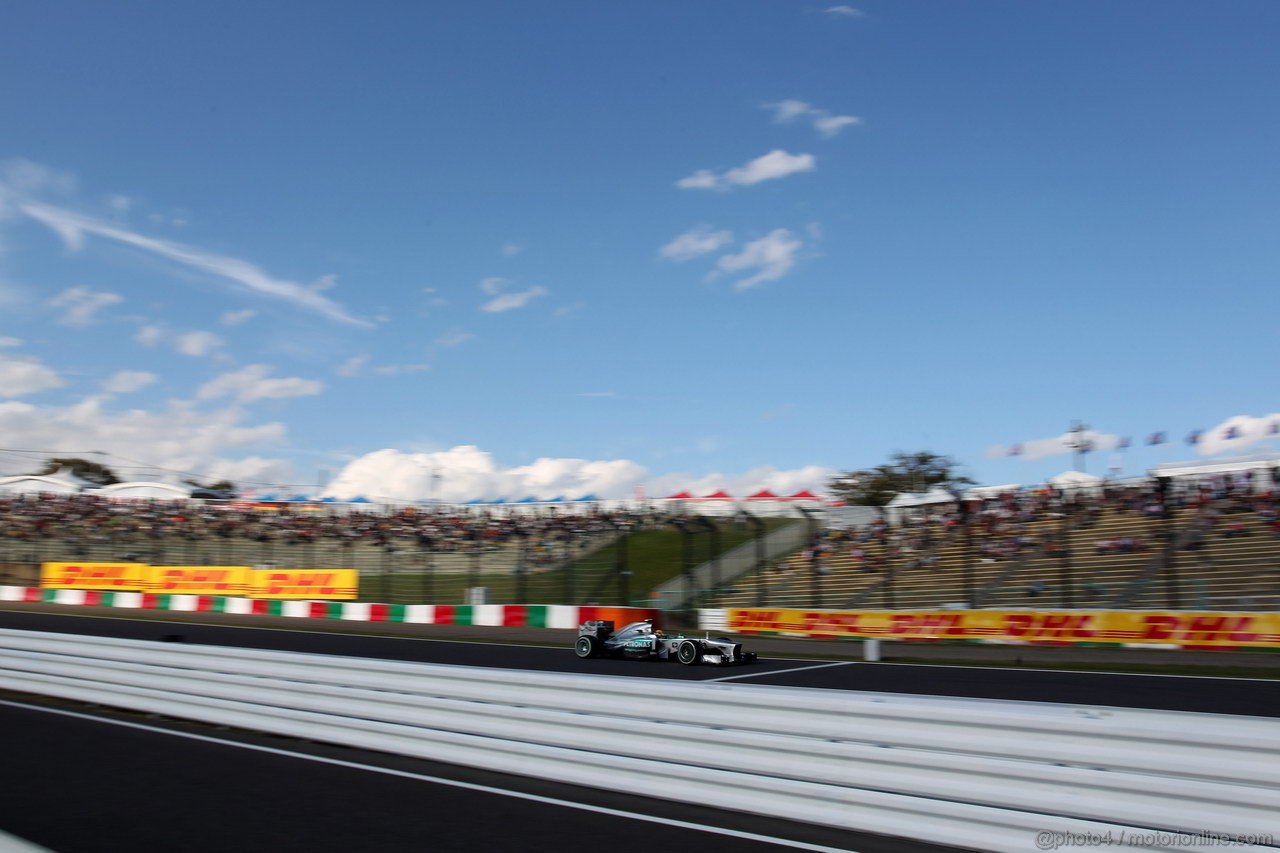 GP GIAPPONE, 11.10.2013- Prove Libere 2, Lewis Hamilton (GBR) Mercedes AMG F1 W04 