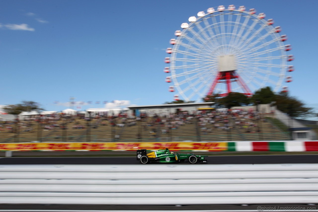 GP GIAPPONE, 11.10.2013- Prove Libere 2, Charles Pic (FRA) Caterham F1 Team CT03 