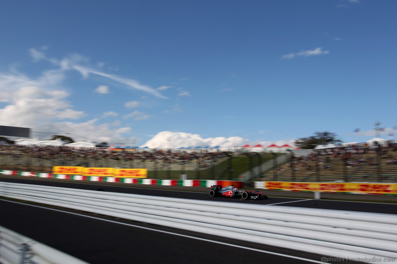 GP GIAPPONE, 11.10.2013- Prove Libere 2, Jenson Button (GBR) McLaren Mercedes MP4-28 