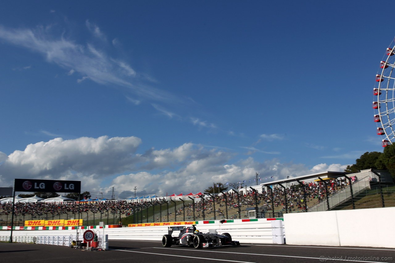 GP GIAPPONE, 11.10.2013- Prove Libere 2, Esteban Gutierrez (MEX), Sauber F1 Team C32 
