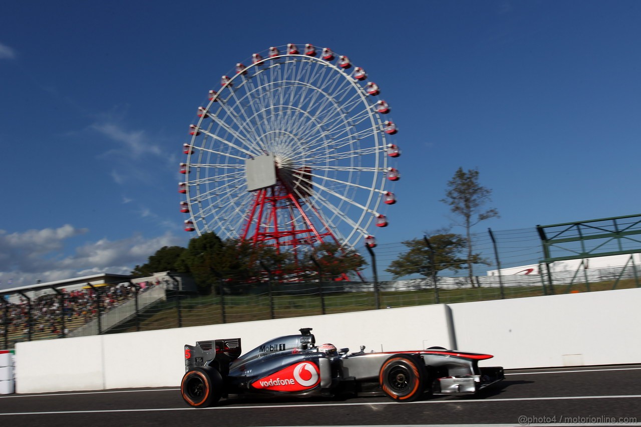 GP GIAPPONE, 11.10.2013- Prove Libere 2, Jenson Button (GBR) McLaren Mercedes MP4-28 
