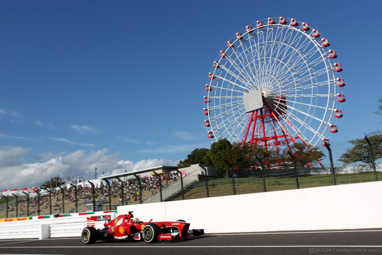 GP GIAPPONE, 11.10.2013- Prove Libere 2, Felipe Massa (BRA) Ferrari F138 