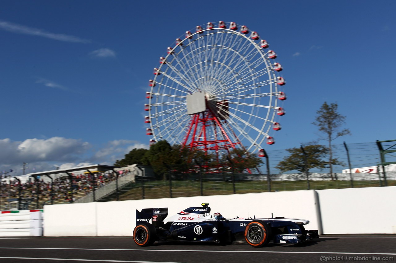 GP GIAPPONE, 11.10.2013- Prove Libere 2, Valtteri Bottas (FIN), Williams F1 Team FW35 