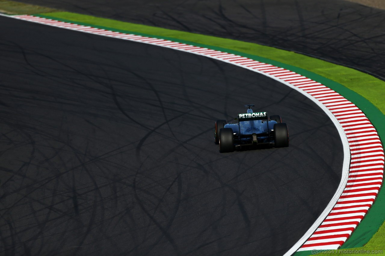 GP GIAPPONE, 11.10.2013- Prove Libere 2, Nico Rosberg (GER) Mercedes AMG F1 W04 