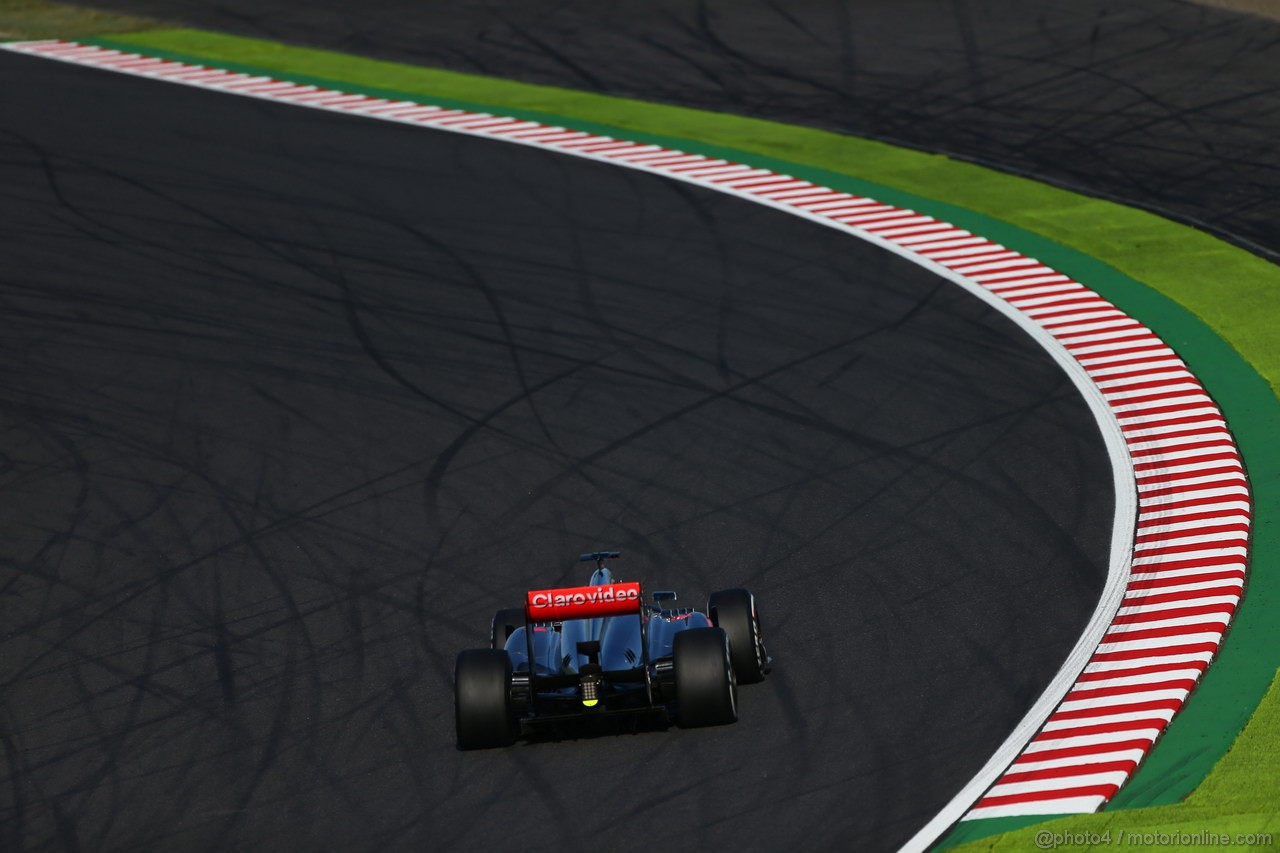 GP GIAPPONE, 11.10.2013- Prove Libere 2, Jenson Button (GBR) McLaren Mercedes MP4-28 