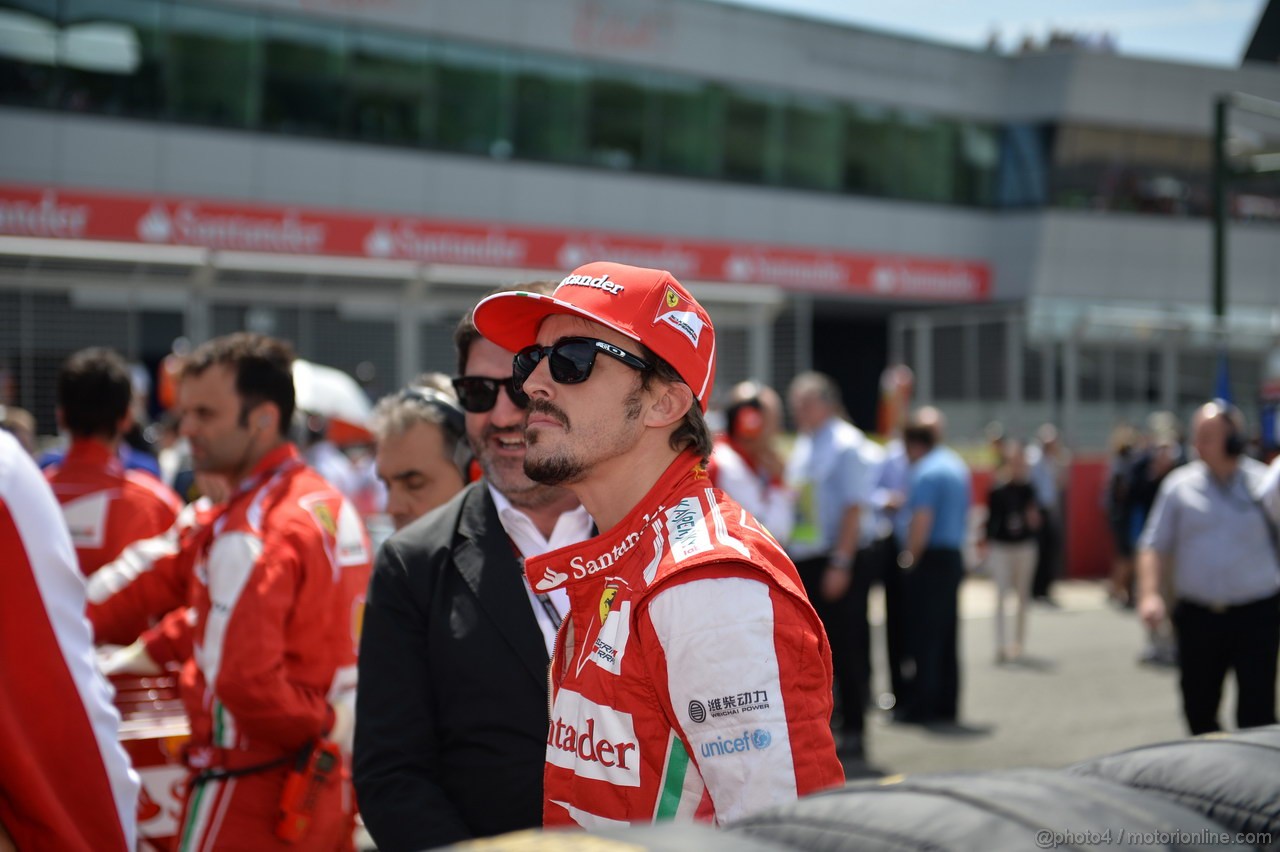 GP GRAN BRETAGNA, 30.06.2013- Gara: Fernando Alonso (ESP) Ferrari F138