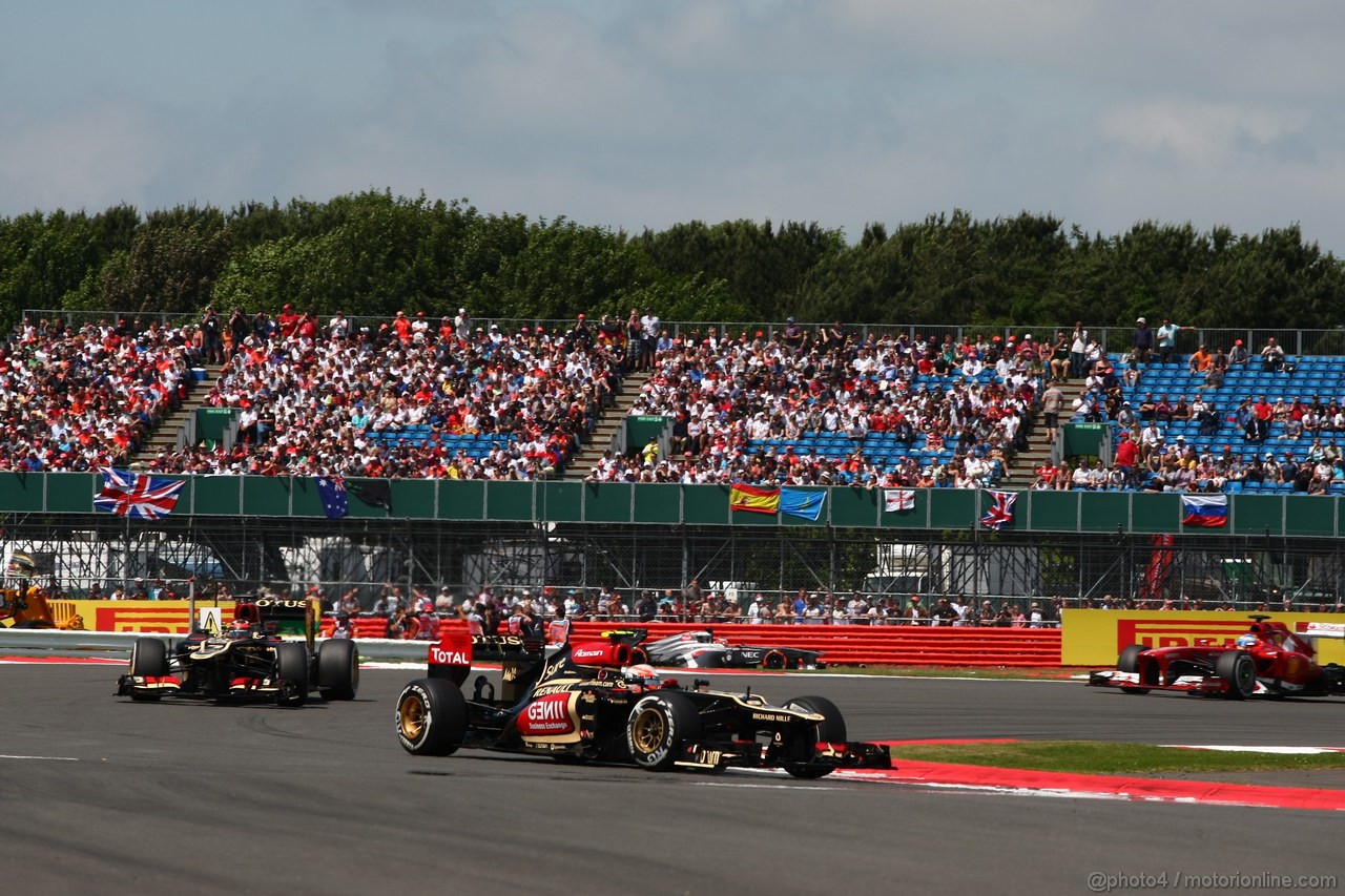 GP GRAN BRETAGNA, 30.06.2013- Gara: Romain Grosjean (FRA) Lotus F1 Team E213