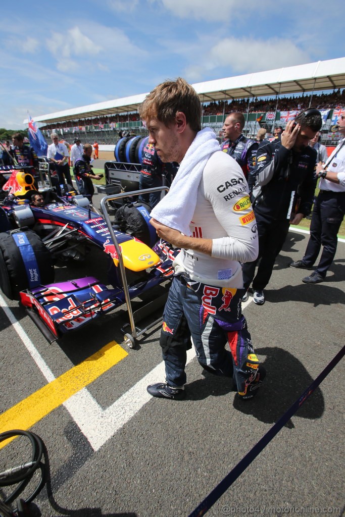 GP GRAN BRETAGNA, 30.06.2013- Gara, Sebastian Vettel (GER) Red Bull Racing RB9