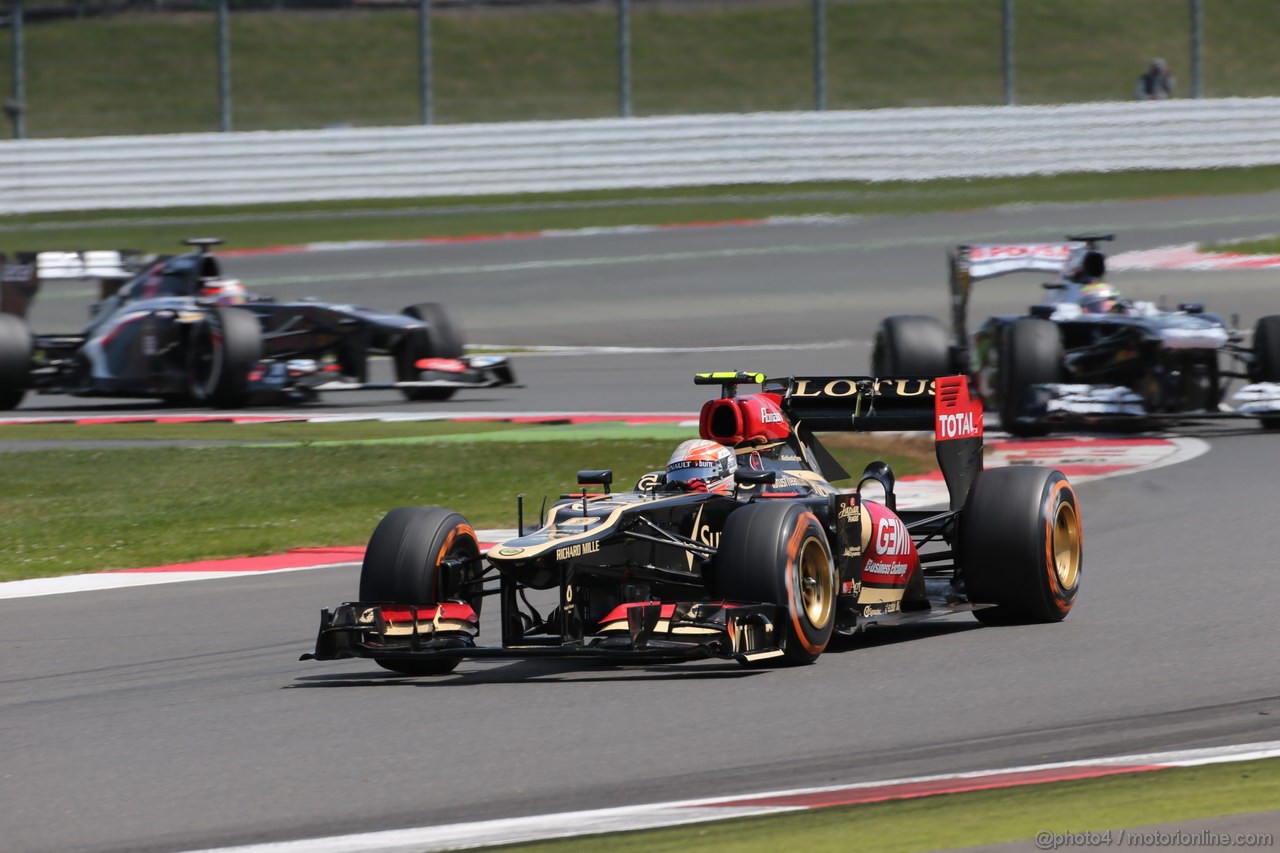 GP GRAN BRETAGNA, 30.06.2013- Gara,  Romain Grosjean (FRA) Lotus F1 Team E213