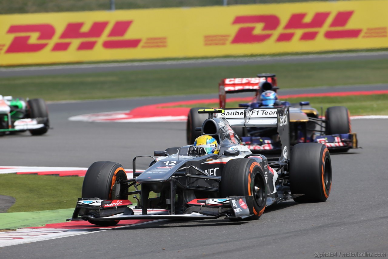 GP GRAN BRETAGNA, 30.06.2013- Gara, Esteban Gutierrez (MEX), Sauber F1 Team C32