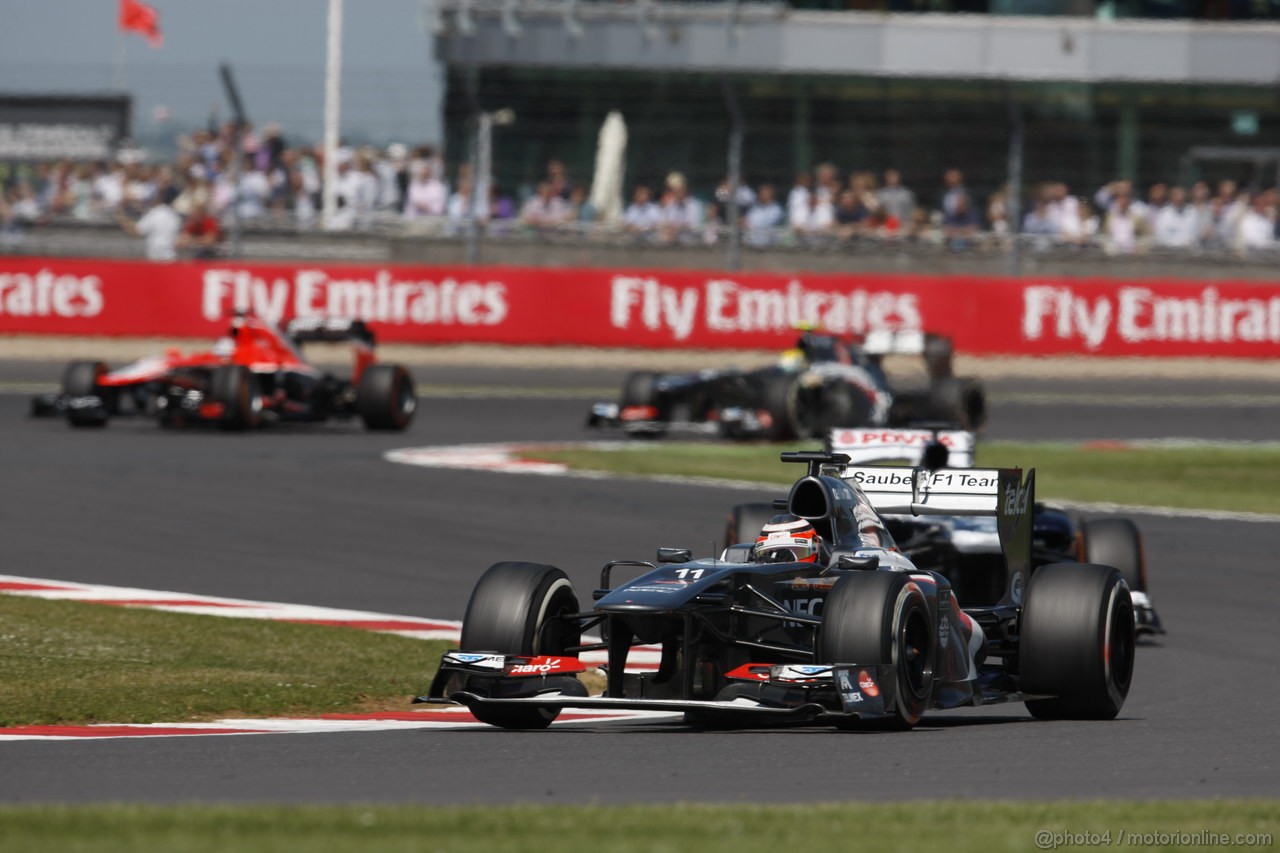 GP GRAN BRETAGNA, 30.06.2013- Gara, Nico Hulkenberg (GER) Sauber F1 Team C32